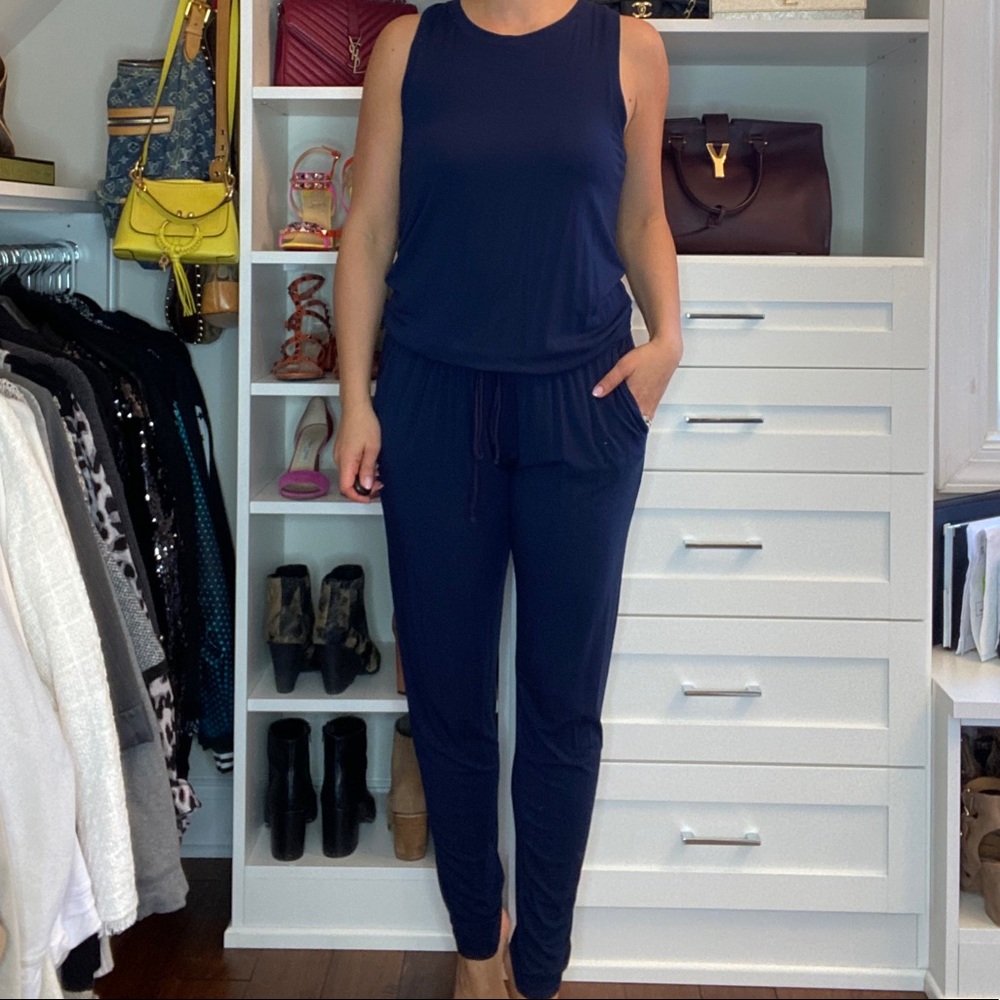 Blue jumpsuit